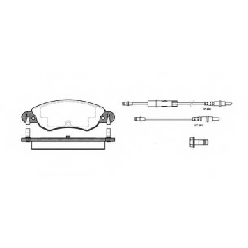 Колодки тормозные дисковые передний для CITROEN C5(DC#,DE#,RC#,RE#) <b>REMSA 0829.04 / PCA082904</b>