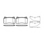 Колодки тормозные дисковые передний для MITSUBISHI LANCER(CJ-CP#, CS#A, CT0, CY/Z#A) / OPEL INSIGNIA / SUBARU IMPREZA(GD, GG) <b>REMSA 0666.32 / PCA066632</b>