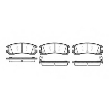 Колодки тормозные дисковые задний для CHEVROLET ALERO, IMPALA, TRANS / OPEL SINTRA <b>REMSA 0566.22 / PCA056622</b>