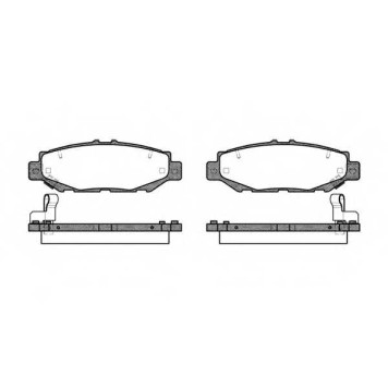 Колодки тормозные дисковые задний для LEXUS GS(JZS147, JZS160, UZS160#, UZS161), IS(GXE1#, JCE1#), LS(UCF20) / TOYOTA SUPRA(JZA80) <b>REMSA 0424.04 / PCA042404</b>