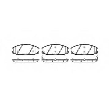 Колодки тормозные дисковые передний для HYUNDAI SANTA FE(SM) / SSANGYONG ACTYON SPORTS(QJ), ACTYON, KYRON, REXTON(GAB#) <b>REMSA 0771.12 / PCA077112</b>