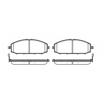 Колодки тормозные дисковые передний для NISSAN PATROL GR(GR,Y60,Y61) <b>REMSA 0711.04 / PCA071104</b>