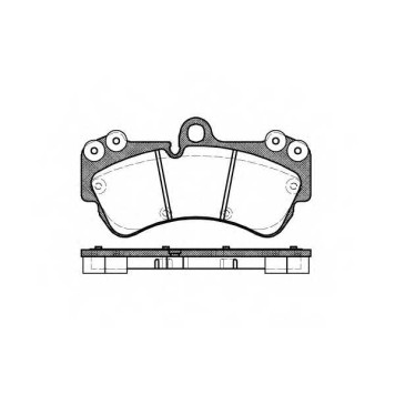 Колодки тормозные дисковые передний для PORSCHE CAYENNE(955,9PA) / VW TOUAREG(7L6,7L7,7LA,7P5) <b>REMSA 0994.00 / PCA099400</b>