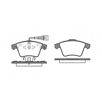 Колодки тормозные дисковые передний для PORSCHE CAYENNE(955,9PA) / VW TOUAREG(7L6,7L7,7LA) <b>REMSA 1045.22 / PCA104522</b>