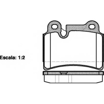 Колодки тормозные дисковые задний для VW TOUAREG(7L6,7L7,7LA) <b>REMSA 1240.00 / PCA124000</b>