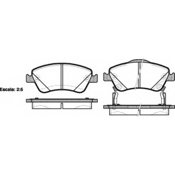 Колодки тормозные дисковые передний для TOYOTA AURIS(ADE15#, NDE15#, NRE15#, NZE18#, ZRE15#, ZRE18#, ZWE18#, ZZE15#), COROLLA(E15#) <b>REMSA 1310.02 / PCA131002</b>