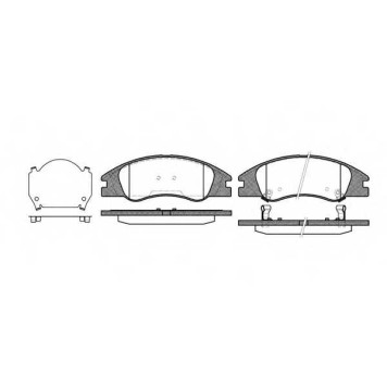 Колодки тормозные дисковые передний для KIA CERATO(LD) <b>REMSA 1134.02 / PCA113402</b>