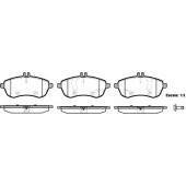 Колодки тормозные дисковые передний для MERCEDES C(C204,S204,W204), E(A207,C207,S212,W212), SLK(R172) <b>REMSA 1301.00 / PCA130100</b>