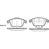 Колодки тормозные дисковые передний для CITROEN C4(B7,UA#,UD#), DS4, DS5 / PEUGEOT 3008, 5008 <b>REMSA 1249.00 / PCA124900</b>
