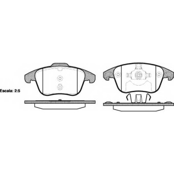 Колодки тормозные дисковые передний для CITROEN C4(B7,UA#,UD#), DS4, DS5 / PEUGEOT 3008, 5008 <b>REMSA 1249.00 / PCA124900</b>