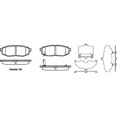 Колодки тормозные дисковые задний для SUBARU BRZ, TRIBECA(B9) <b>REMSA 1228.01 / PCA122801</b>
