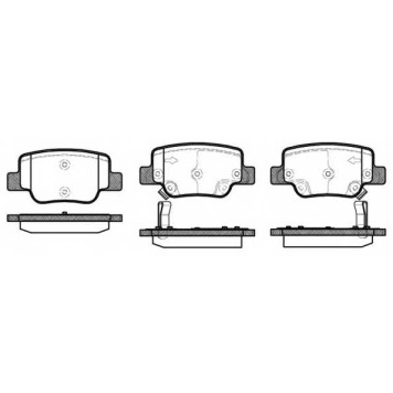 Колодки тормозные дисковые задний для TOYOTA VERSO(#AUR2#,#ZGR2#) <b>REMSA 1452.02 / PCA145202</b>