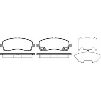 Колодки тормозные дисковые задний <b>REMSA 1338.00 / PCA133800</b>