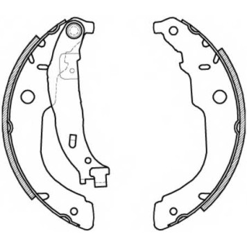 Комплект тормозных колодок задний для CITROEN C3, DS3 / PEUGEOT 207(WA#,WC#,WK#) <b>REMSA 4212.00 / KZA421200</b>