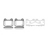 Колодки тормозные дисковые задний для MITSUBISHI LANCER(CJ-CP#,CS#A,CT0) / NISSAN 350 Z(Z33) / SUBARU IMPREZA(G3,GD,GG,GH,GR) <b>REMSA 0014.52 / PCA001452</b>