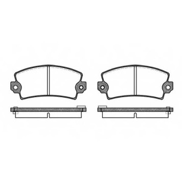 Колодки тормозные дисковые передний для CITROEN LNA / PEUGEOT 104, 305(581A,581D) / RENAULT 14(121#) <b>REMSA 0021.16 / PCA002116</b>