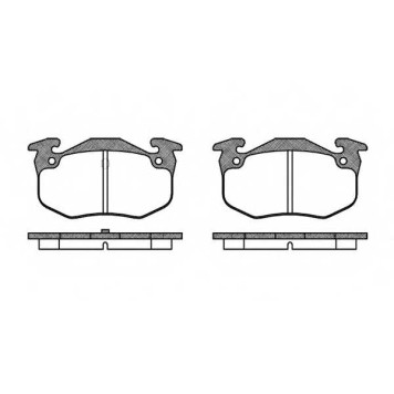 Колодки тормозные дисковые задний для CITROEN SAXO, XSARA, ZX / PEUGEOT 106, 205, 206, 306, 309 / RENAULT 11, 9, CLIO, MEGANE, SUPER 5 <b>REMSA 0144.50 / PCA014450</b>