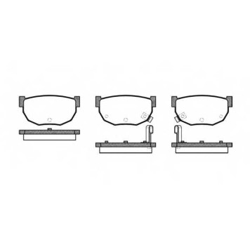 Колодки тормозные дисковые задний для NISSAN 200 SX(S14), 300 ZX(Z31), BLUEBIRD(910, T12, T72, U11, W910, WU11), SILVIA(S12) <b>REMSA 0151.02 / PCA015102</b>