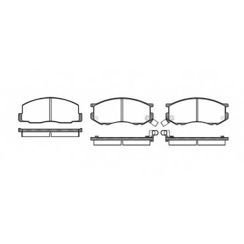 Колодки тормозные дисковые передний для TOYOTA LITEACE(#R2##V, #R2#LG, CM3#V, CM30#G, KM3#V, KM30#G), MODELL F(#R2#, 31) <b>REMSA 0187.02 / PCA018702</b>