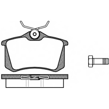 Колодки тормозные дисковые задний для VW GOLF(1H1,1H5,1J1), PASSAT(35I,3A2,3A5,3B2), POLO(6C,6N1,6R), VENTO(1H2) <b>REMSA 0263.00 / PCA026300</b>