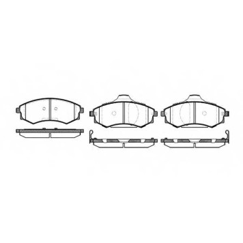 Колодки тормозные дисковые передний для HYUNDAI SONATA(Y-2,Y-3) / KIA MAGENTIS(GD) <b>REMSA 0318.05 / PCA031805</b>