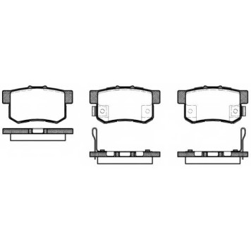 Колодки тормозные дисковые задний для HONDA CIVIC(MA,MB), CR(RD#), FR(BE), STREAM(RN) <b>REMSA 0325.52 / PCA032552</b>