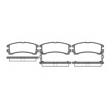 Колодки тормозные дисковые задний для NISSAN TERRANO(WD21) <b>REMSA 0347.02 / PCA034702</b>