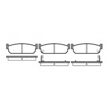 Колодки тормозные дисковые задний для INFINITI J30, Q45 / NISSAN MAXIMA QX(A32), MAXIMA(A32) <b>REMSA 0373.02 / PCA037302</b>