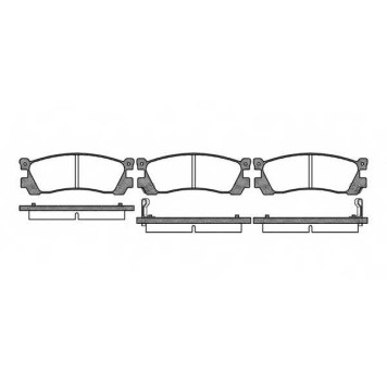 Колодки тормозные дисковые задний для MAZDA 929(HB,HC), XEDOS 6(CA), XEDOS 9(TA) <b>REMSA 0399.12 / PCA039912</b>