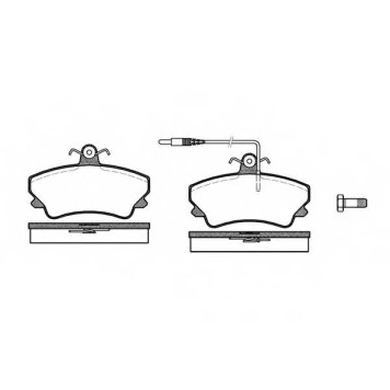 Колодки тормозные дисковые передний для RENAULT ESPACE(J/S63#) <b>REMSA 0409.12 / PCA040912</b>