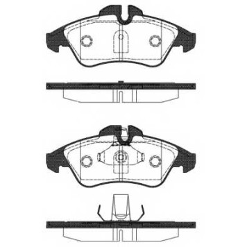 Колодки тормозные дисковые передний для MERCEDES SPRINTER(901, 902, 903, 904), V(638/2), VITO(638) / VW LT(2, 2DA, 2DB, 2DC, 2DD, 2DE, 2DF, 2DH, 2DK) <b>REMSA 0578.10 / PCA057810</b>