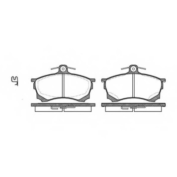 Колодки тормозные дисковые передний для MITSUBISHI CARISMA(DA#) <b>REMSA 0582.00 / PCA058200</b>
