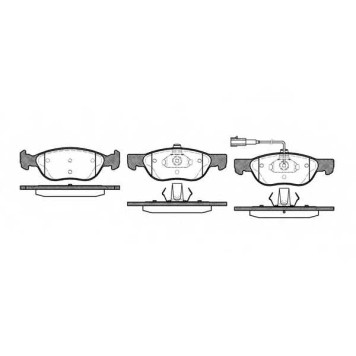 Колодки тормозные дисковые передний для FIAT BRAVA(182), BRAVO(182), MAREA(185) <b>REMSA 0587.21 / PCA058721</b>