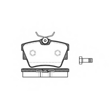 Колодки тормозные дисковые задний для VW TRANSPORTER(70XA, 70XB, 70XC, 70XD, 7DB, 7DK, 7DW) <b>REMSA 0591.10 / PCA059110</b>