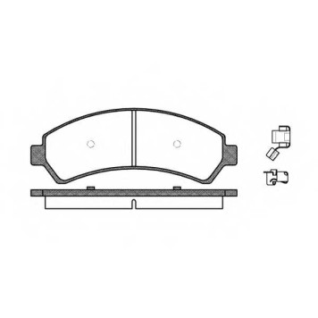 Колодки тормозные дисковые передний для CHEVROLET BLAZER S10 <b>REMSA 0688.00 / PCA068800</b>