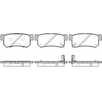 Колодки тормозные дисковые задний для DAEWOO MUSSO(FJ) / SSANGYONG MUSSO(FJ) <b>REMSA 0746.42 / PCA074642</b>