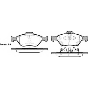 Колодки тормозные дисковые передний для DAIHATSU CHARADE / TOYOTA YARIS <b>REMSA 0766.12 / PCA076612</b>