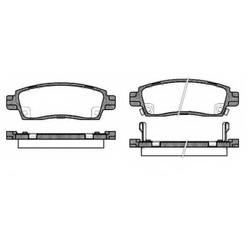 Колодки тормозные дисковые задний для CHEVROLET TRAILBLAZER(KC#) / SAAB 9-7X <b>REMSA 0838.02 / PCA083802</b>