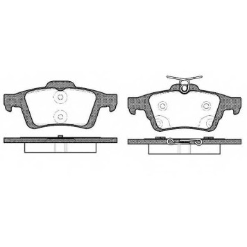 Колодки тормозные дисковые задний для FORD C-MAX(DXA/CB7,DXA/CEU), FOCUS, KUGA(DM2), TOURNEO CONNECT, TRANSIT CONNECT / VOLVO C30, V40 <b>REMSA 0842.70 / PCA084270</b>