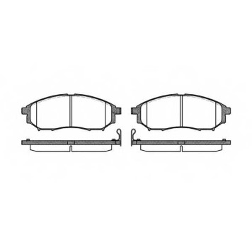 Колодки тормозные дисковые передний для INFINITI EX, G, M, Q70 / NISSAN MURANO, NAVARA, PATHFINDER, QASHQAI / RENAULT KOLEOS <b>REMSA 0852.14 / PCA085214</b>