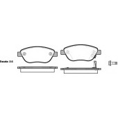 Колодки тормозные дисковые передний для FIAT 500L(199#) / OPEL CORSA <b>REMSA 0859.21 / PCA085921</b>