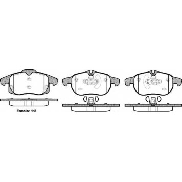 Колодки тормозные дисковые передний для OPEL SIGNUM, VECTRA / SAAB 9-3(YS3F) <b>REMSA 0888.40 / PCA088840</b>