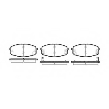 Колодки тормозные дисковые передний для KIA CARENS(FJ) <b>REMSA 1038.02 / PCA103802</b>