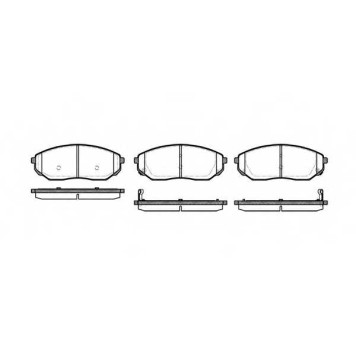 Колодки тормозные дисковые передний для KIA SORENTO(JC) <b>REMSA 1041.02 / PCA104102</b>