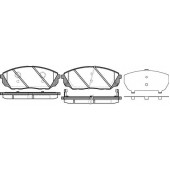 Колодки тормозные дисковые передний для KIA SORENTO(JC) <b>REMSA 1041.12 / PCA104112</b>