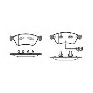 Колодки тормозные дисковые передний для AUDI A6(4F2,4F5,C6), A8(4D2,4D8,4E#) <b>REMSA 1056.12 / PCA105612</b>