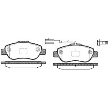 Колодки тормозные дисковые передний для CITROEN NEMO / FIAT 500, DOBLO, FIORINO, LINEA, PANDA, PUNTO, QUBO / FORD KA <b>REMSA 1100.11 / PCA110011</b>