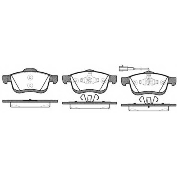Колодки тормозные дисковые передний для FIAT DOBLO(152,263,263#) / OPEL COMBO(X12) <b>REMSA 1183.01 / PCA118301</b>