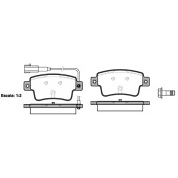 Колодки тормозные дисковые задний для FIAT PUNTO(199) <b>REMSA 1198.02 / PCA119802</b>