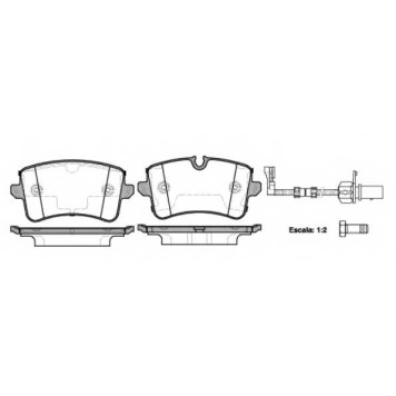 Колодки тормозные дисковые задний для AUDI A8(4E#,4H#) <b>REMSA 1343.20 / PCA134320</b>